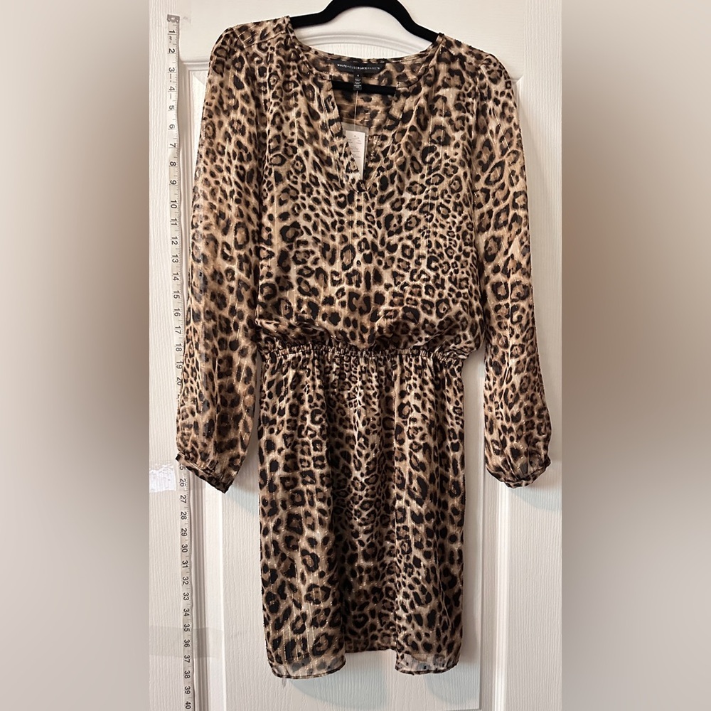 White House Black‎ Market Leopard Print Dress, Size 4